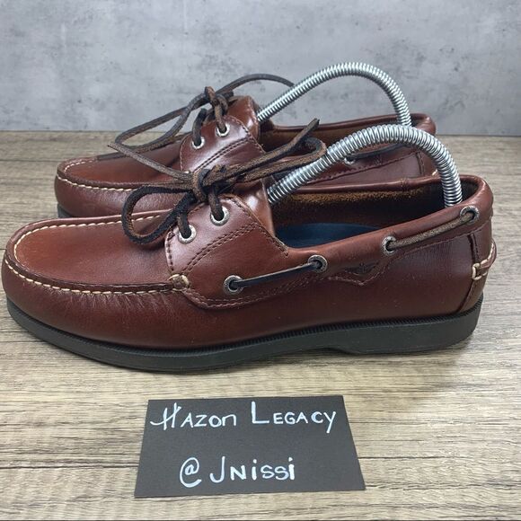 Dockers~Mens~”Castaway”~Brown Leather Boat Shoes~(090-1449)~Size 8M - Picture 1 of 8